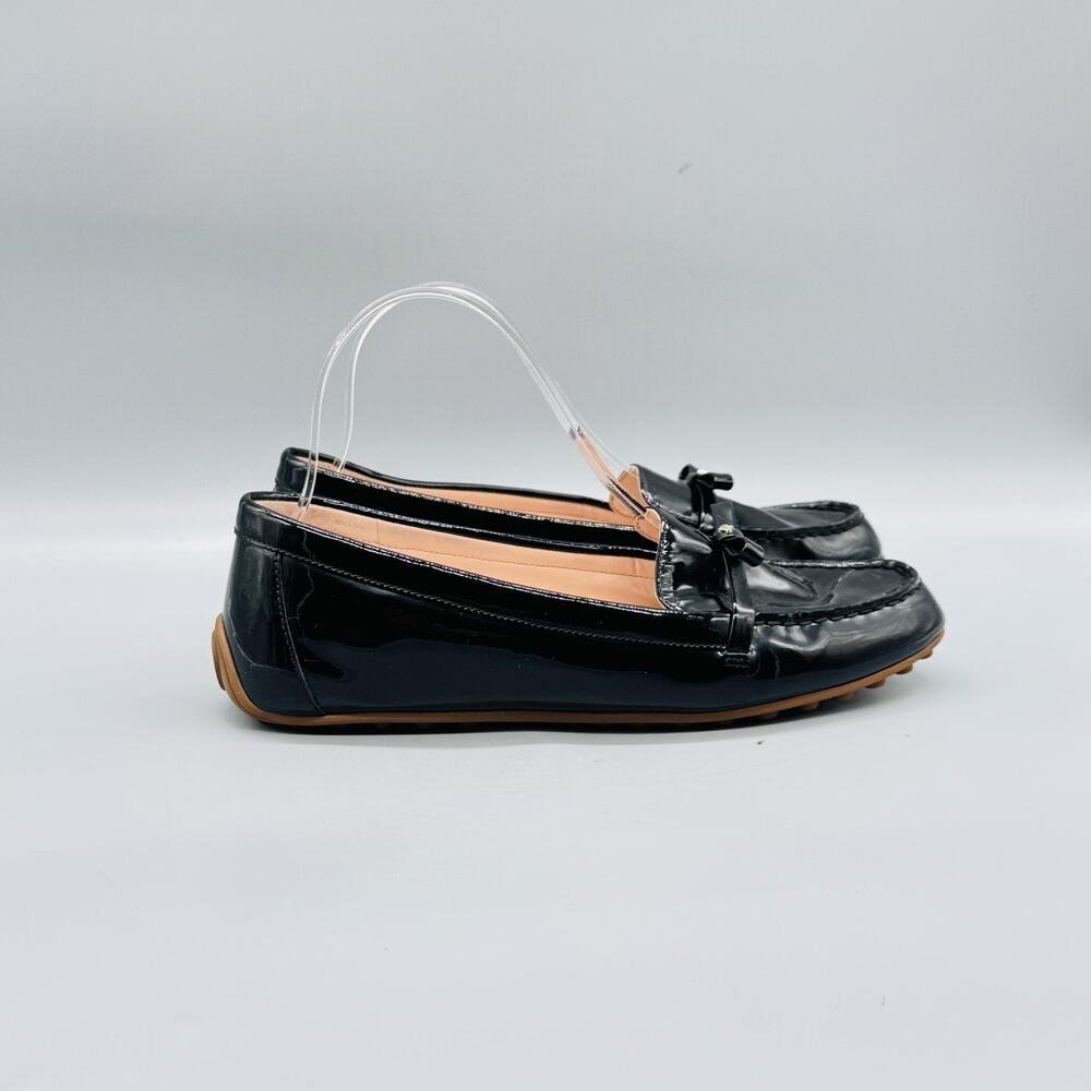 Kate Spade New York Shoes Women 7.5 Black Patent Leather Danika Loafer Flats Bow